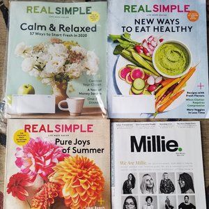 3 Issues of Real Simple Magazine, Summer, Relaxation, Healthy Eating